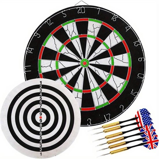Complete Outdoor Professional 18 blade Sisal Dartscheibe Dart Board Game Set Al