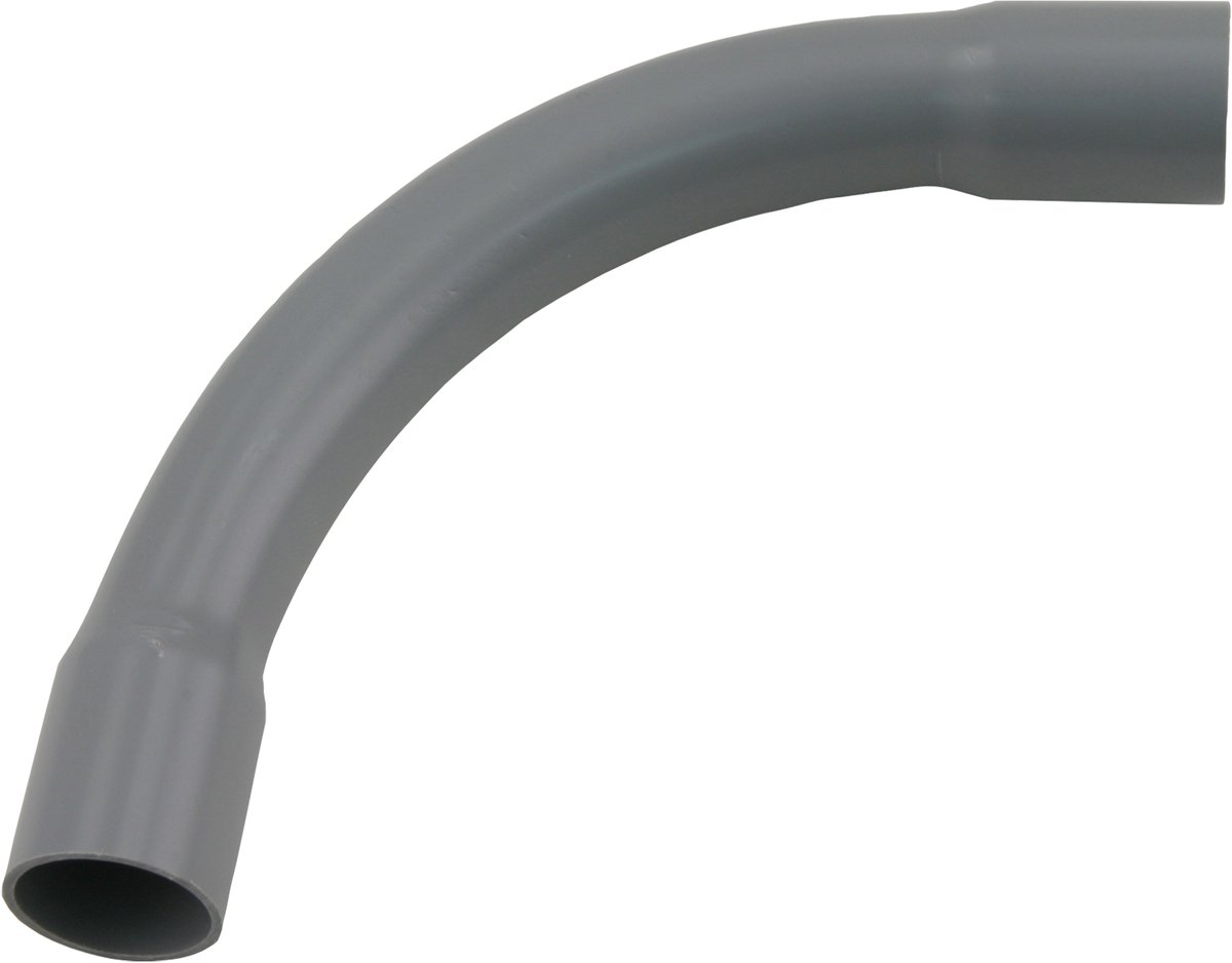 Pipelife Bocht voor Elektrabuis Ø5/8 - Verhoogd Slagvast PVC Materiaal - Geschikt voor Elektrabuizen met Buisdiameter van 16 mm - Praktische Zak met 25 Stuks - Kleur Grijs