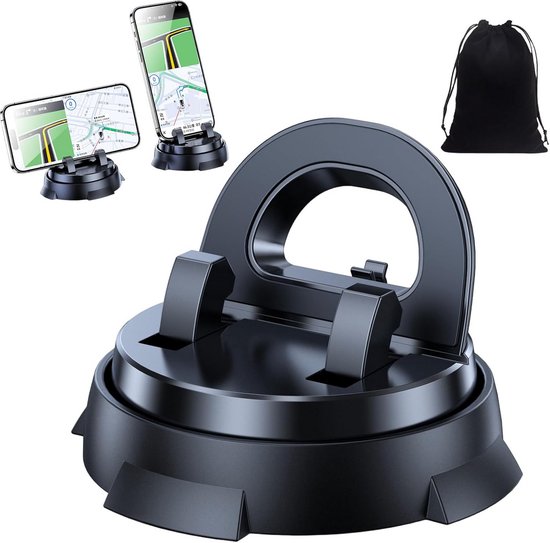 JNNJ Auto-telefoonhouder, verstelbare 360 graden draaibare verstelbare standaard Auto-telefoonhouder, universele autotelefoonhouder voor alle mobiele telefoons (Grijs
