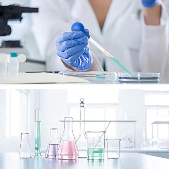 Glazen Pipet 10 ml met Rubberen Ballen en Reinigingsborstel - Set van 2 voor Laboratorium en Onderzoek — afbeelding 3