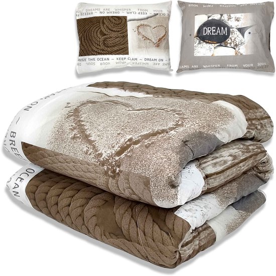 Dekbed zonder overtrek - All year 240x220cm - Dream - Wasbaar Dekbed Zonder Overtrek – Hypoallergeen & Antibacterieel – 30 dagen proefslapen - Wasbaar hoesloos dekbed - Bedrukt dekbed - zomerdekbed & winterdekbed