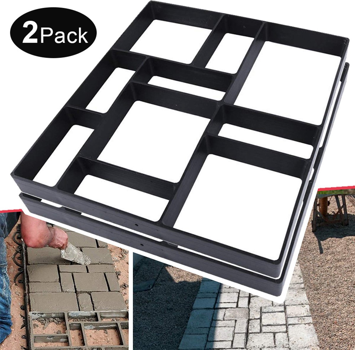 Mal - voor - tuinpad - 40 x45 cm - set - van - 2