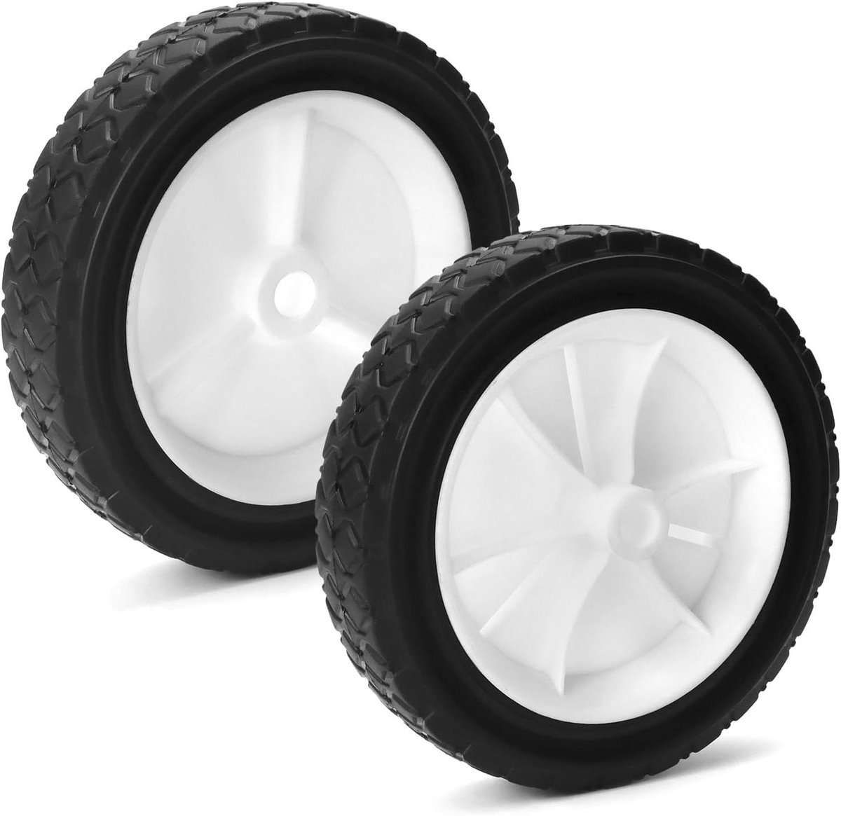 Allecta - Rubberen Wielen 175 mm - Asgat 12,7 mm - Draagvermogen 70 kg - Grasmaaier Grillwagen Handkar