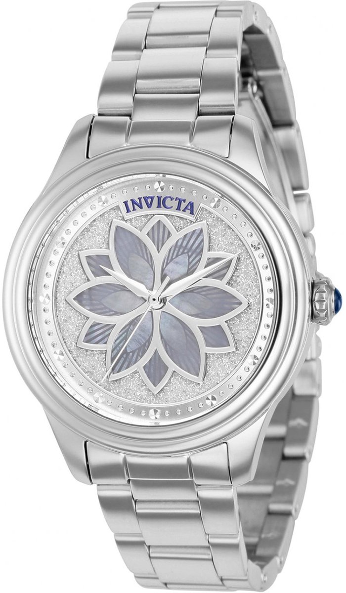 Invicta Wildflower 37084 Dames Horloge - Waterdicht - Analoog - Quartz Uurwerk - Roestvrij Staal met zilveren Wijzerplaat - 35mm