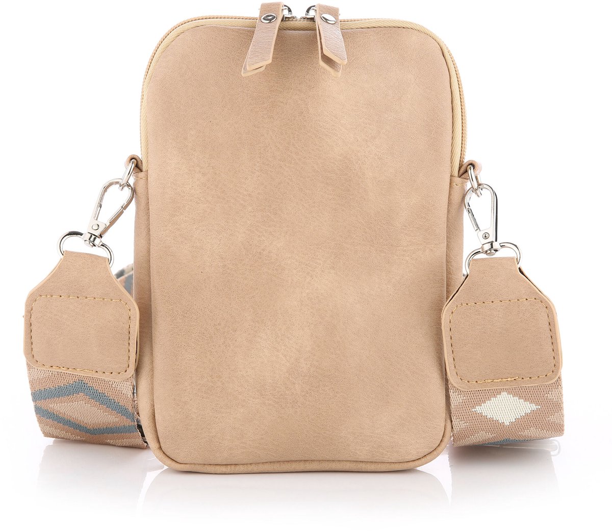 Schoudertasje - telefoontasje | Crossbody | effen | Taupe