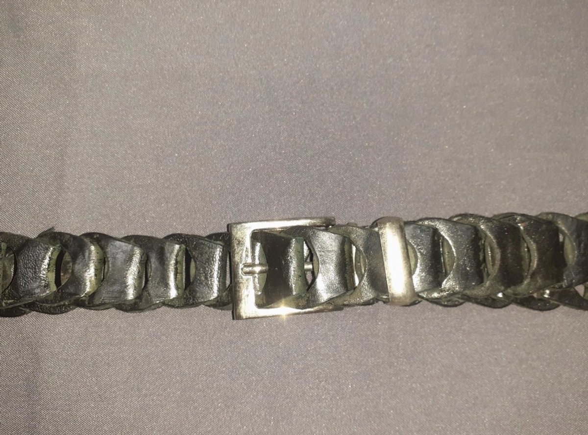 Handgemaakte leren slinger ceintuur - lederen riem mannen en vrouwen - gesp sluiting ZWART kleur 120cm