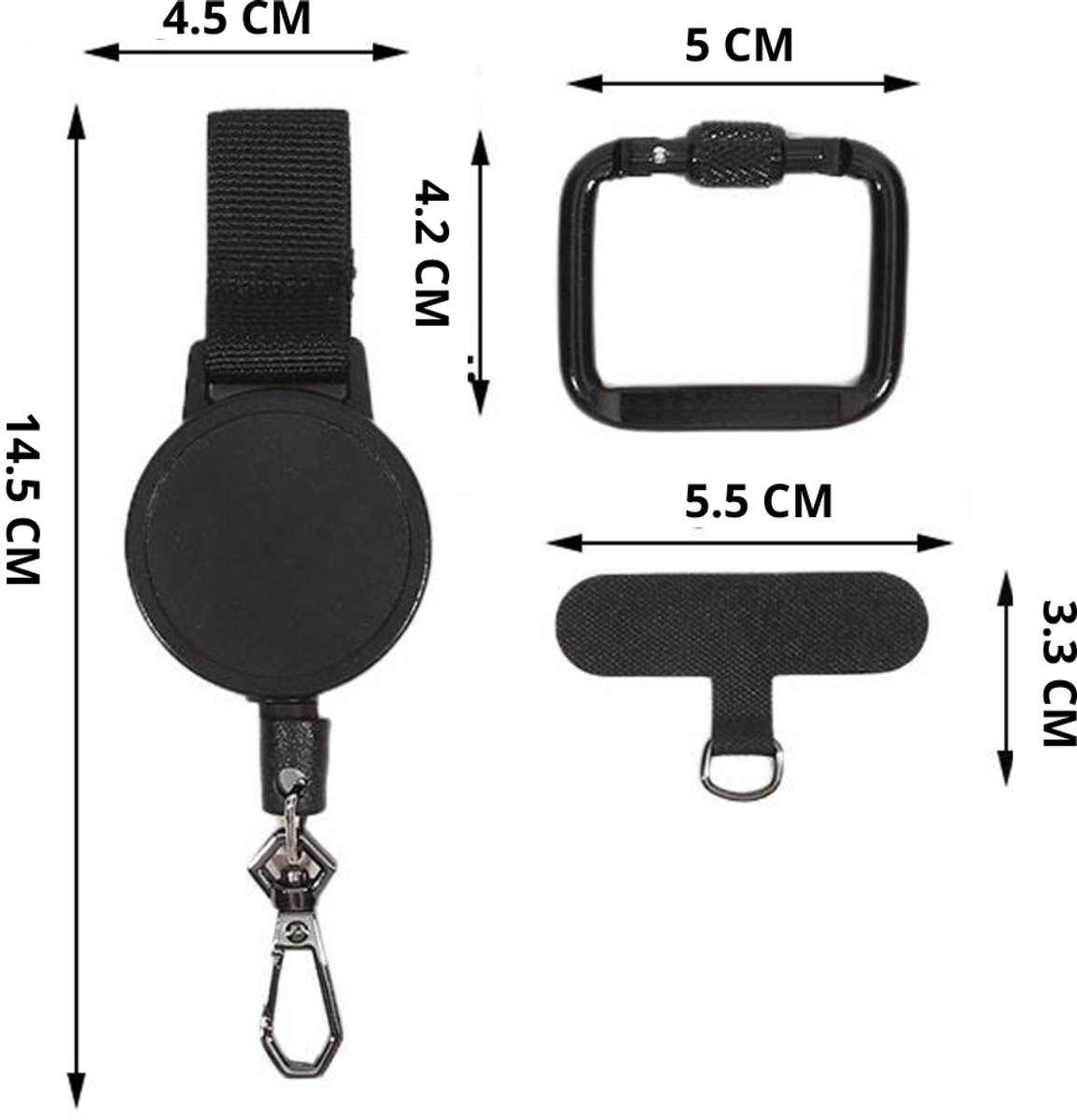 Telefoon Lanyard, Intrekbare Anti-Diefstal Telefoonkoord, Verstelbare Anti-Val Accessoires Voor Outdoor Reizen Wandelen Skiën En Tas