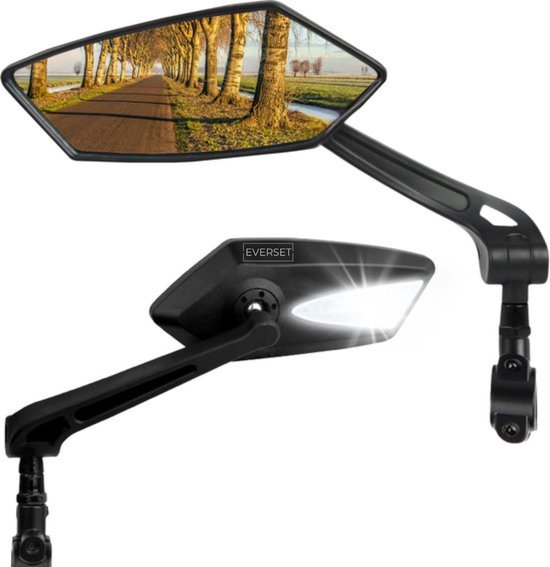 Rétroviseur Vélo Réglable 360° – Miroir Convexe, Universel, Montage Sur Guidon, ABS