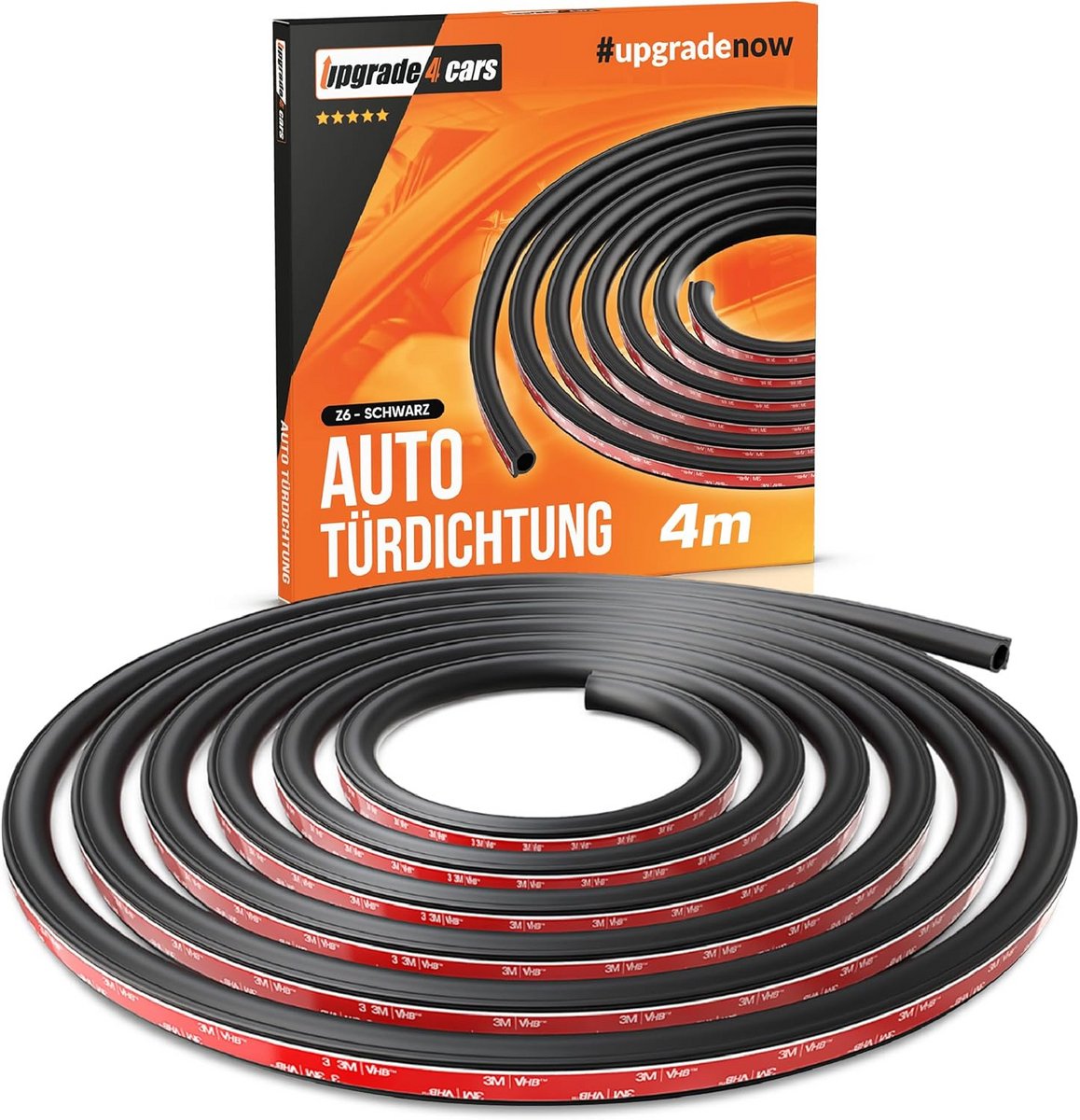 Universele Deurrubber Afdichting voor Auto - Zelfklevende D-Profiel Kit van 4 Meter