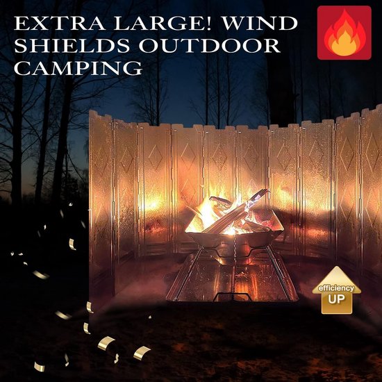 Oversized windscherm voor gaskoker - 150 cm aluminium opvouwbare zonwering — afbeelding 4