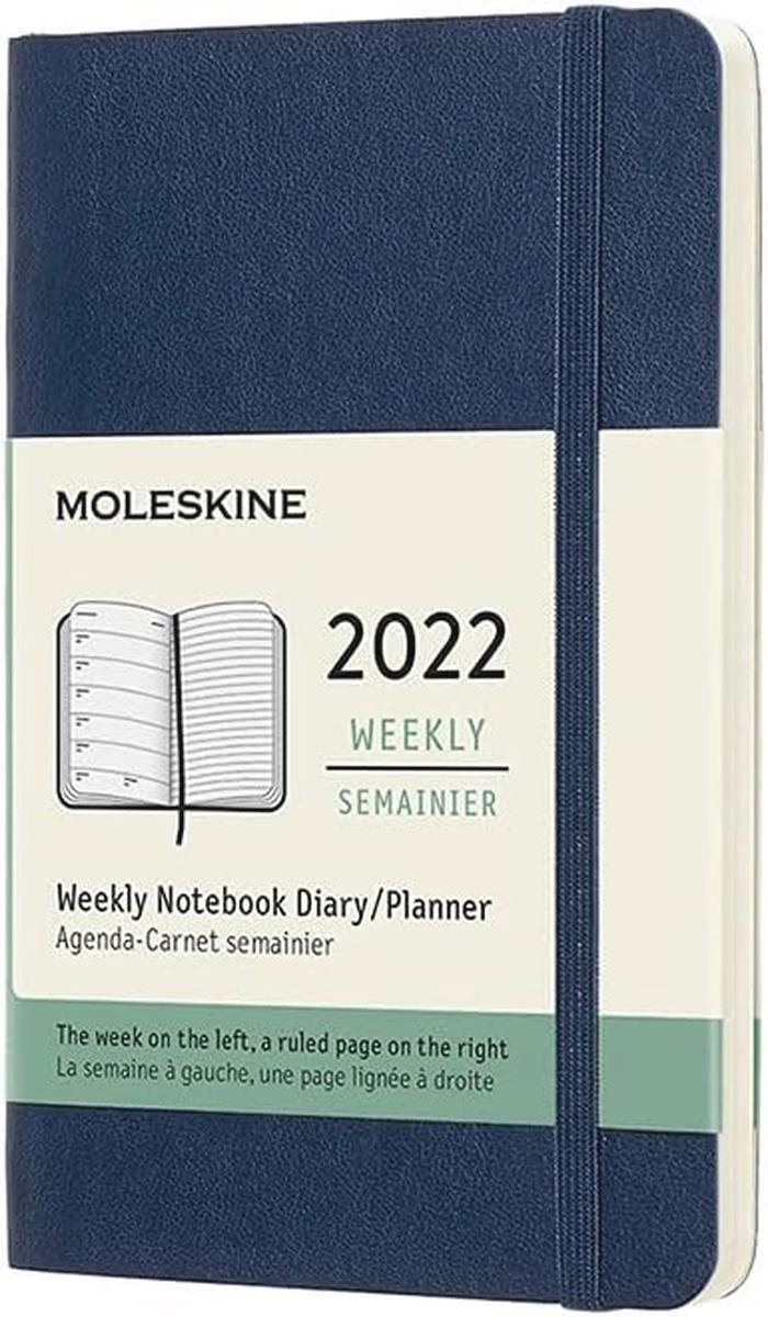 Pocket Weekplanner 2022 – 12 maanden weekkalender met notitiepagina's en zachte omslag, 9 x 14 cm