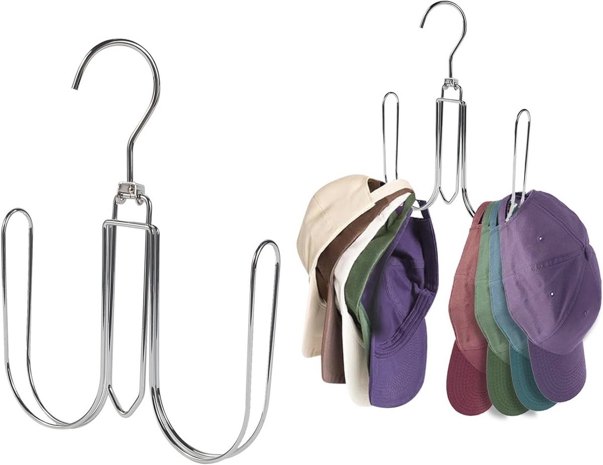 Ruimtebesparende Hoedhanger voor Kast met Rotatie – Organizer voor Hoeden en Kleding