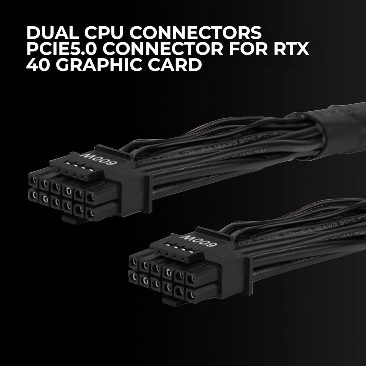 Krachtige 1000W Atx 3.0 Voeding - 80 Plus Gold - Pcie 5.0 & 12Vhpwr - afbeelding 2