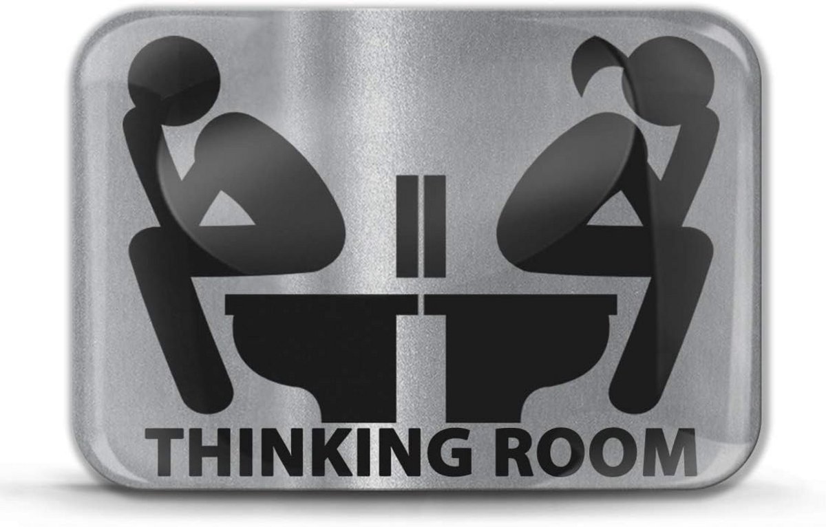 3D Gel Siliconen WC-Sticker - Deursticker Man Vrouw voor Toilet en Badkamer Decoratie - Zi