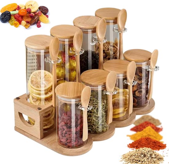 Vierkante Kruidenpot Van Glas - Kruidenpotjes Voor De Keuken 24 Stuks