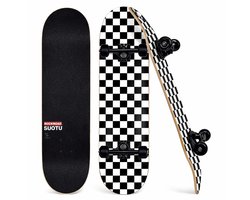Suotu Skateboard - 80x20cm - ABEC-9 - 95A - schokabsorptie - Jongens - Meisjes - Volwassenen Skateboards