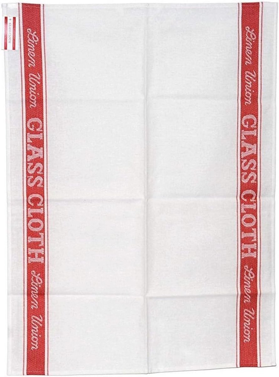 Linnen Union Glasdoek Rood - 74 x 49 cm