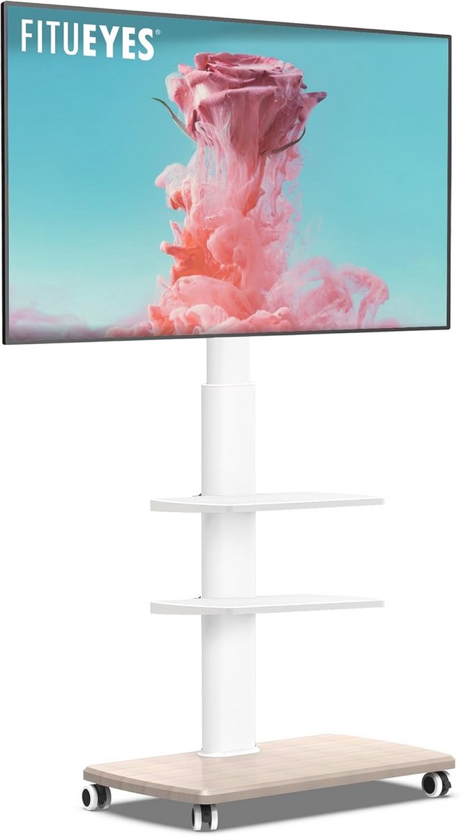 Verstelbare TV Stand met Wielen voor 32-70 inch TV - Draaibaar, Hoogte Verstelbaar en Ruimtebesparend