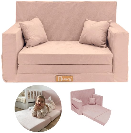 Transformeerbare Kinderfauteuil 2-in-1 - Opvouwbaar met Hoge Rug