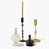 WinQ - Set de Verres vert et Zwart - Bougeoirs S/4