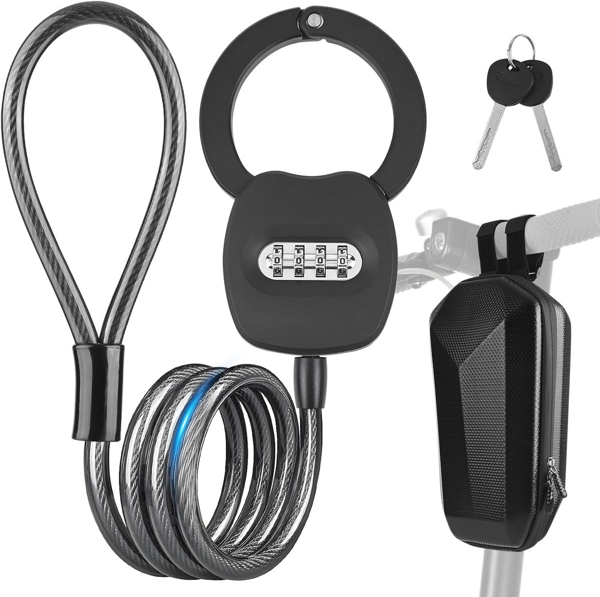 Cijfercoded E-scooterslot met Hoge Veiligheid en Waterdichte Bagage