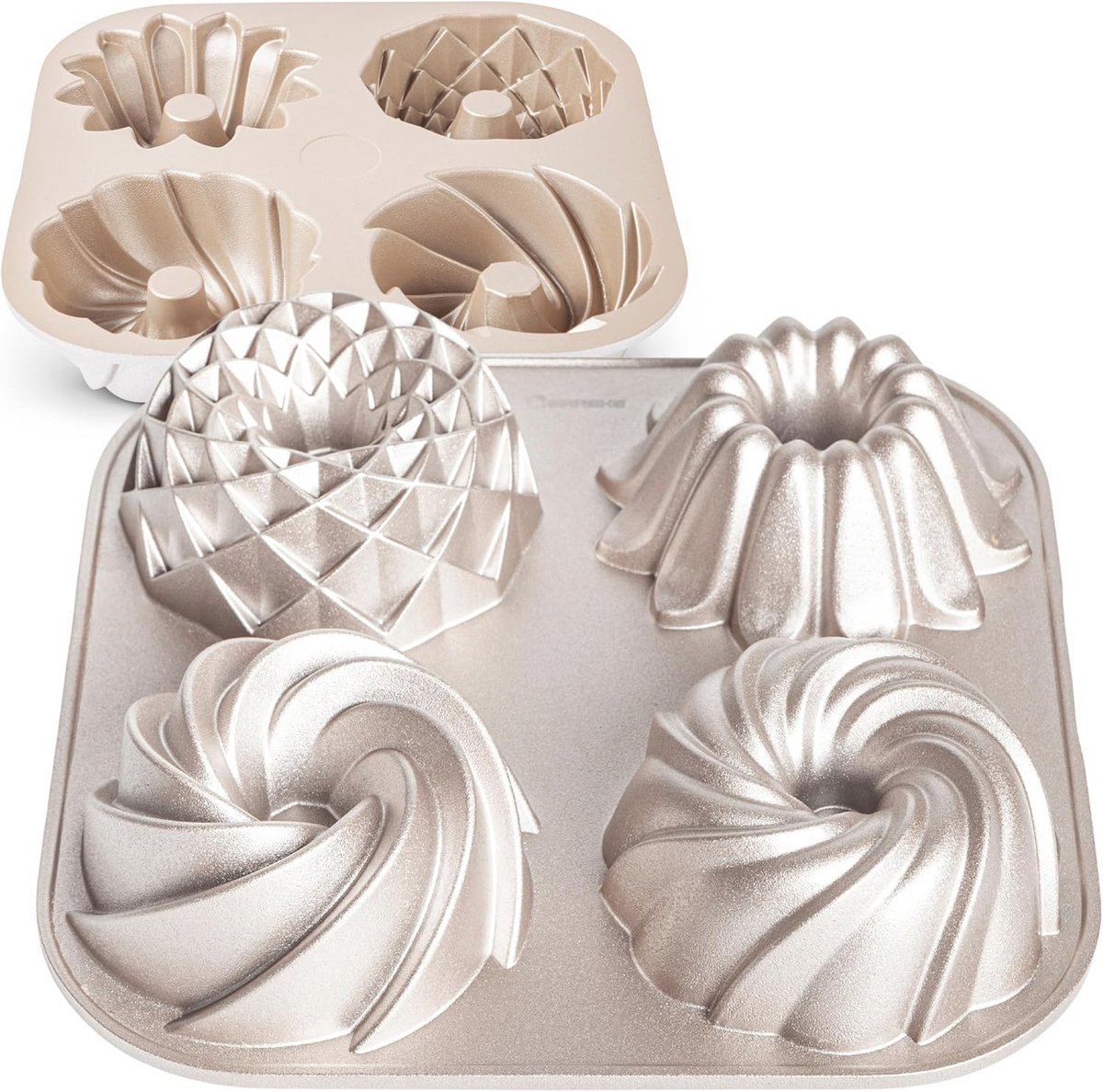Muffinvorm en Cupcakevorm met Antiaanbaklaag - Duurzaam Roségoud Aluminium