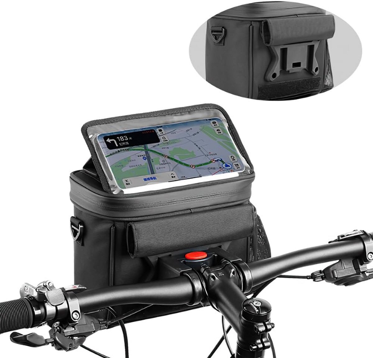 Opvouwbare Fietstas 5L met Stuuradapter - Waterdichte Outdoor Fietsmand voor Fietsen