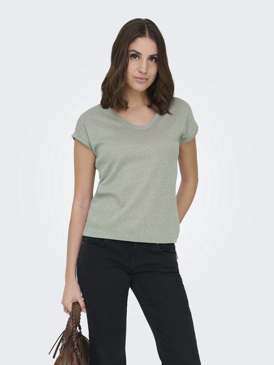 ONLY - ONLSILVERY S/SV NECK LUREX TOP JRS NOOS - Femme - Chemisiers