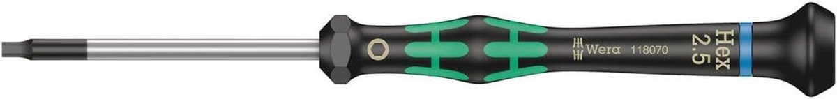 Elektronische zeskantschroevendraaier voor fijnmechanica, Hex-Plus 2,5 x 60 mm