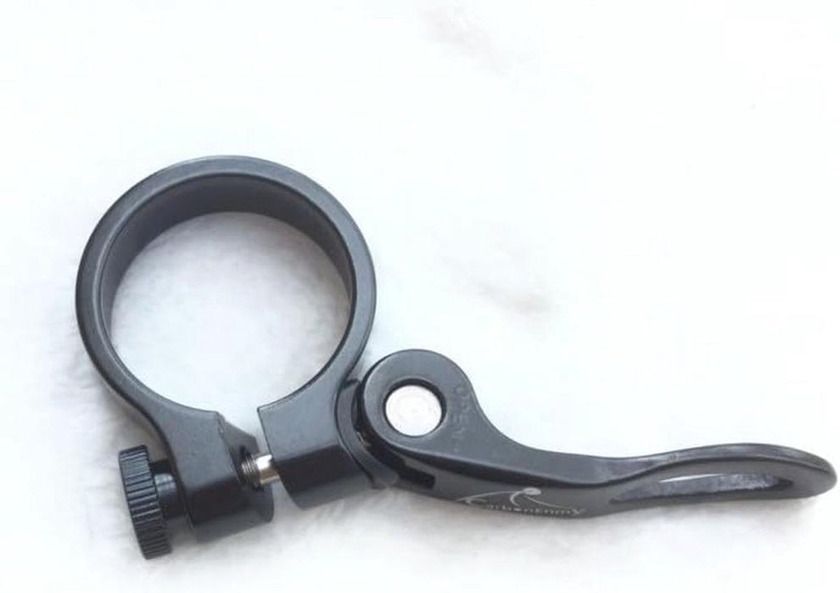 Fietszadel Klem Aluminium Snelsluiting 31.8mm Zwart