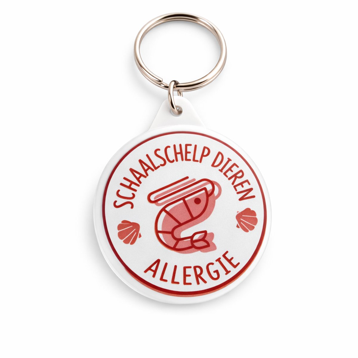 Sleutelhanger schaal/schelpdieren allergie