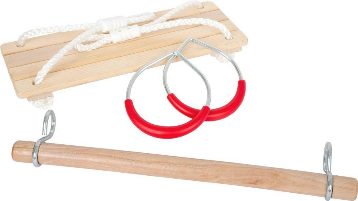 3-in-1 Speelset met Schommel, Trapeze en Gymnastiekringen voor Kinderen vanaf 3 Jaar