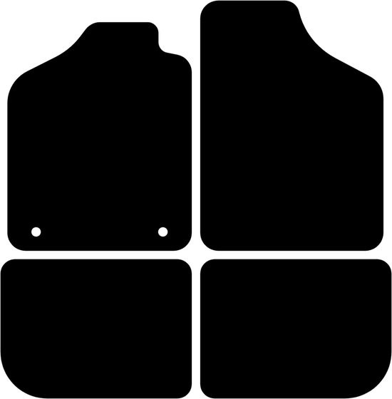 Rubber Automatten Duogrip - Geschikt voor Fiat Uno - Bouwjaar: 1983-1995 - Originele pasvorm - 4-delig