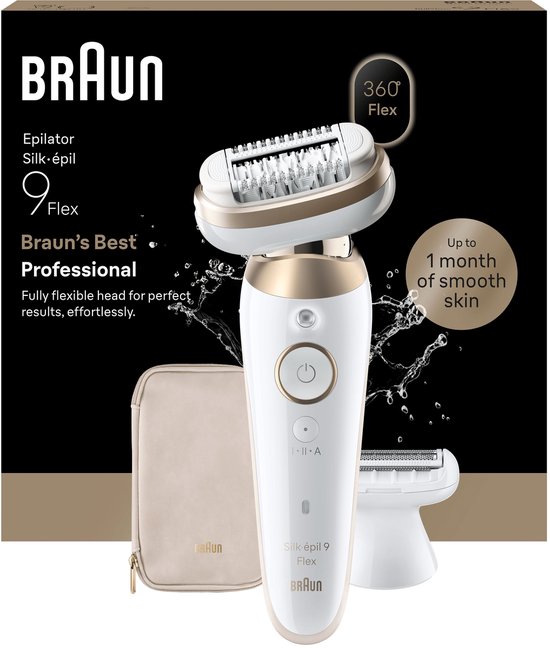 Braun Silk·épil 9 Flex 9-030 3D - Wet & Dry Epilator - Langdurig Gladde Huid - Volledig Flexibele kop - Ladyshave Scheerkop en Trimmerkam
