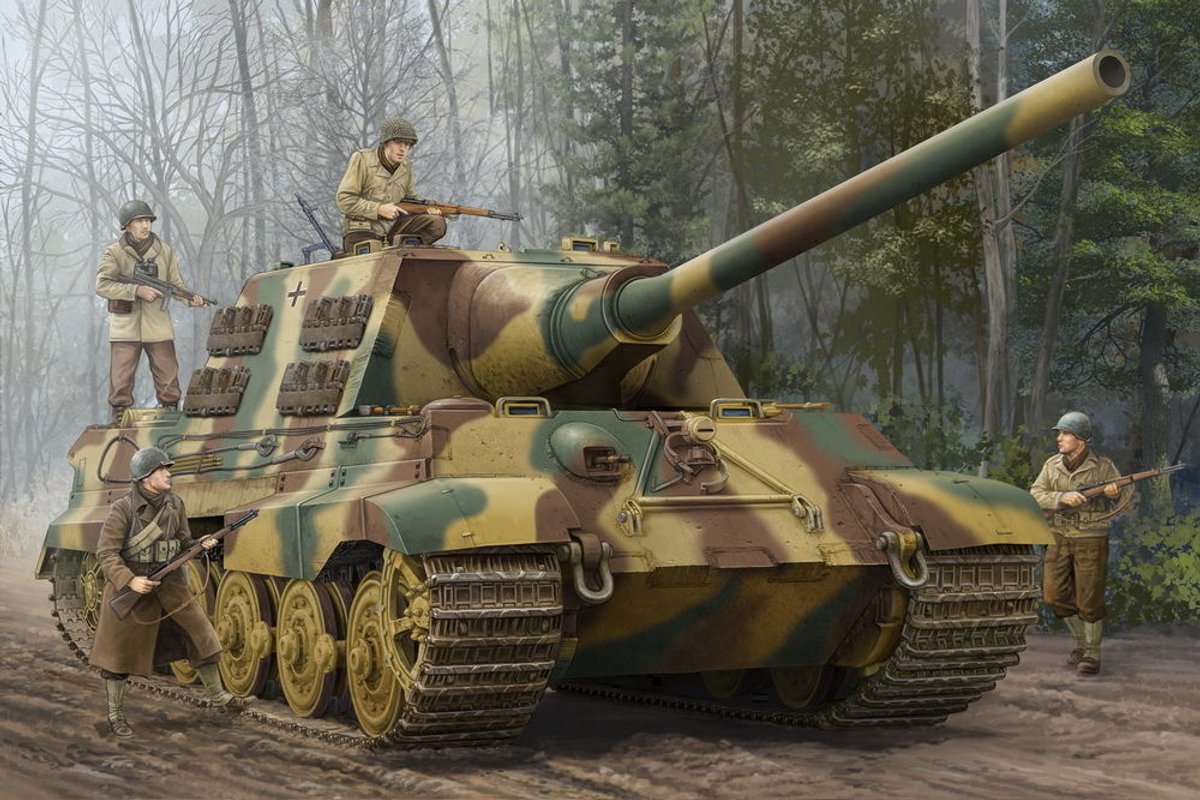 Trumpeter Modelbouwpakket Militaire voertuigen - 00923 Sd.Kfz. 186 Jagdtiger WWII - Duitse Tankjager Plastic - 1:16 - Modelbouw