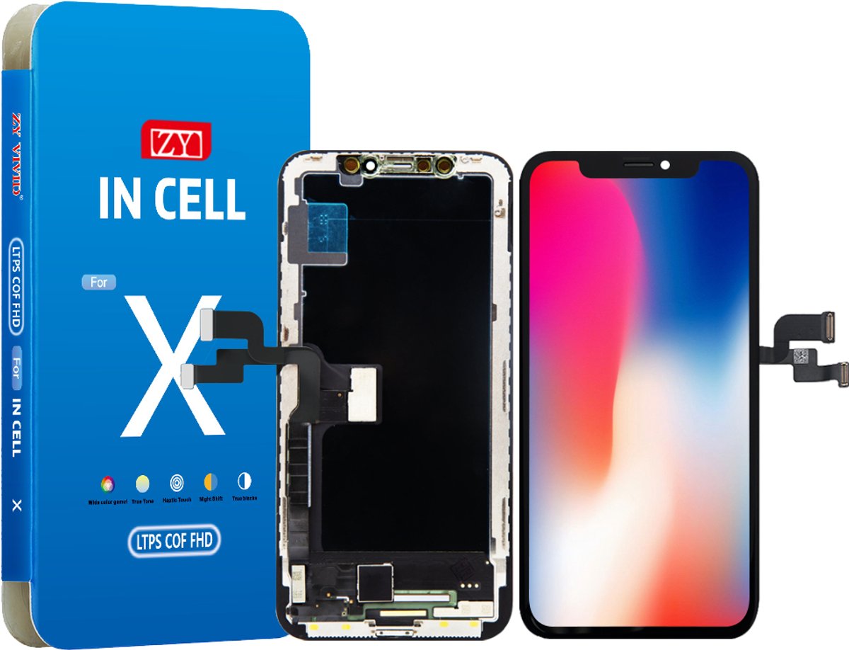 ZY Incell LTPS LCD scherm voor iPhone X – helder beeld & snelle touch
