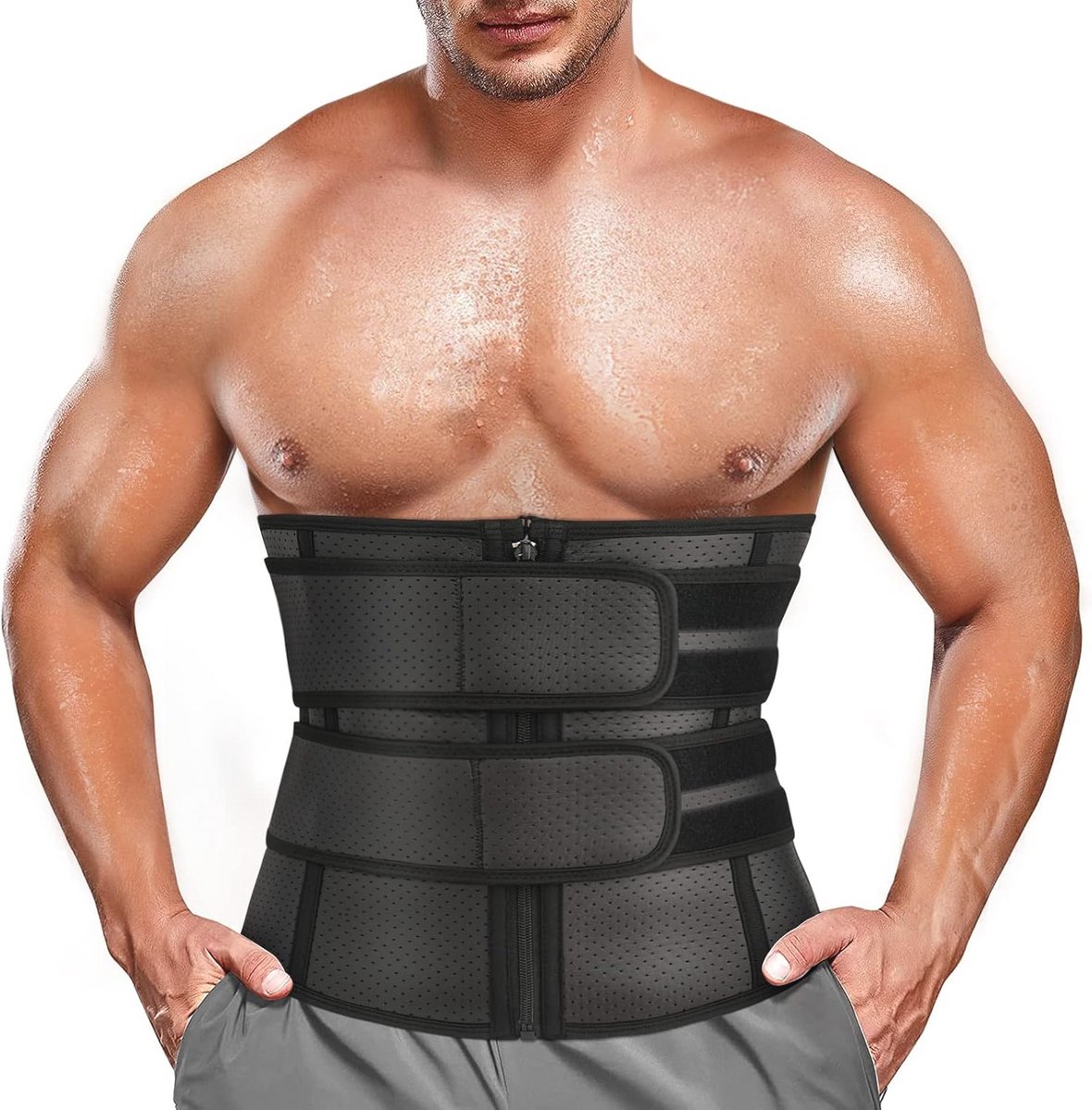 Slimme Zweetriem voor Heren - Neopreen Fitness Gordel voor Platte Buik