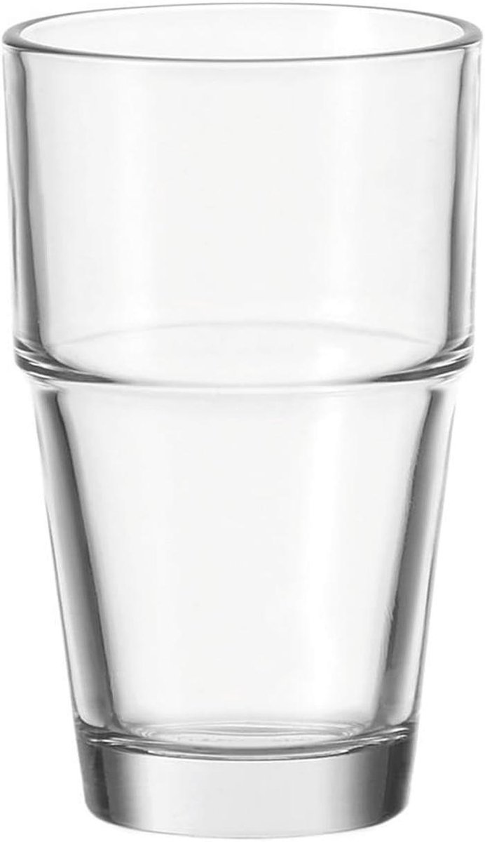 Set van 6 stapelbare drinkglazen - vaatwasmachinebestendig 370 ml