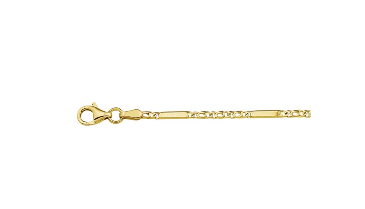 14 karaats gouden schakelarmband - valkenoog