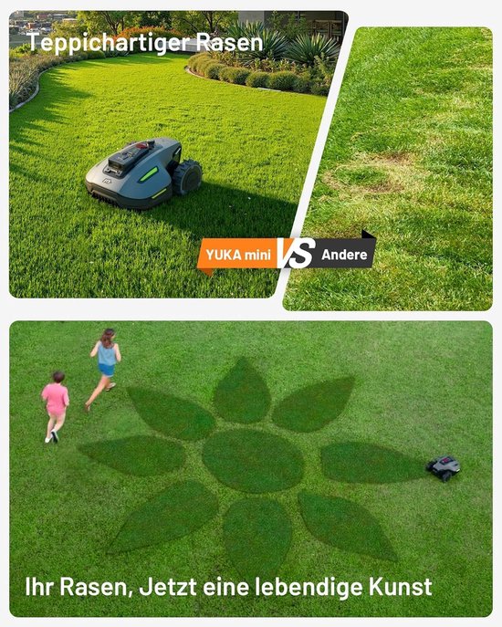 Draadloze Robotgrasmaaier NetRTK+Vision - App & 4G Module - Slimme AI Obstakeldetectie - 700 m² Bereik (Max. 1100 m²) - 50% Helling - Verstelbare Maaihoogte - 190 mm Maaibreedte — afbeelding 4