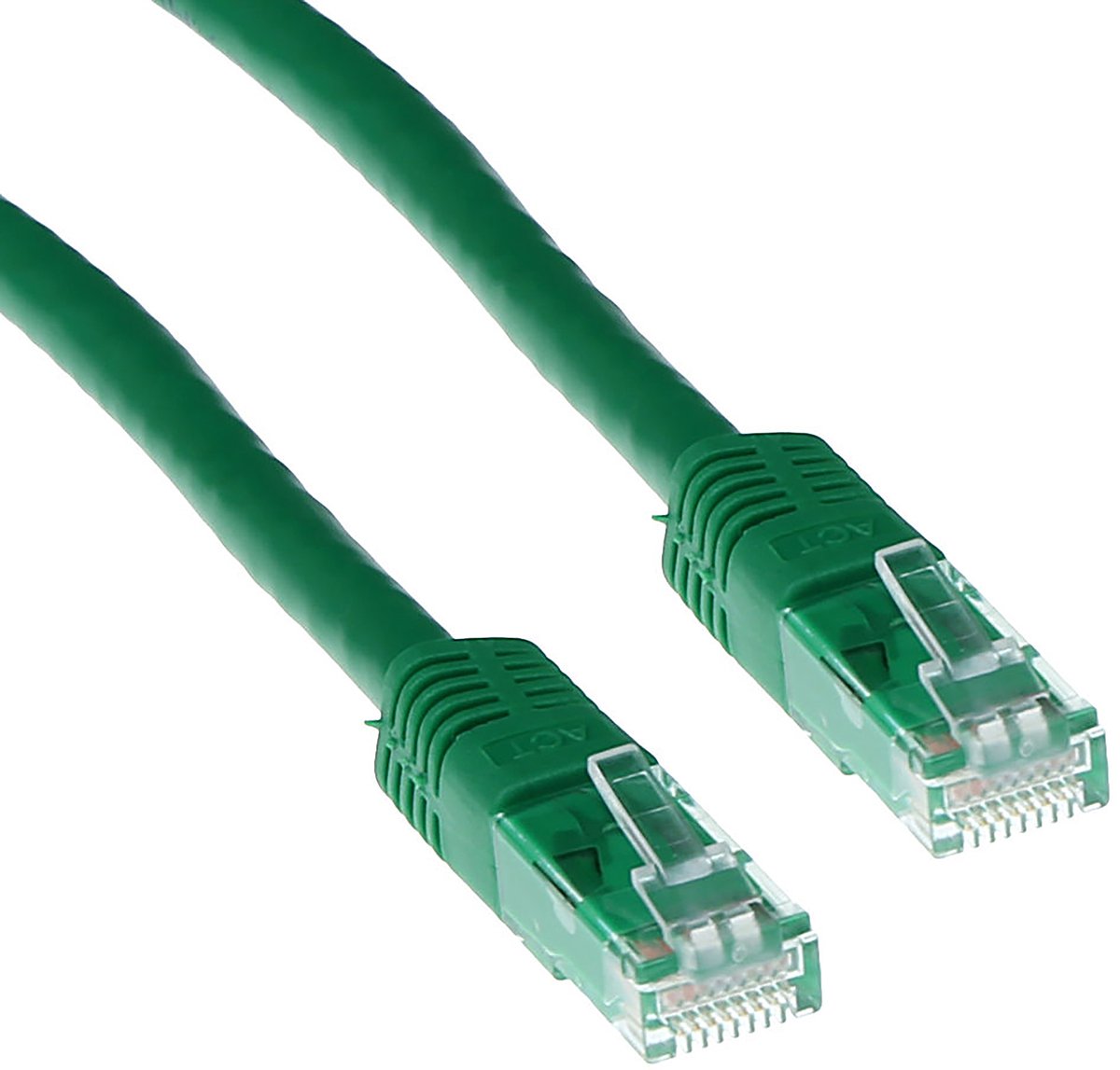 ACT Groene 1 meter U/UTP CAT6A patchkabels met RJ45 connectoren IB3901