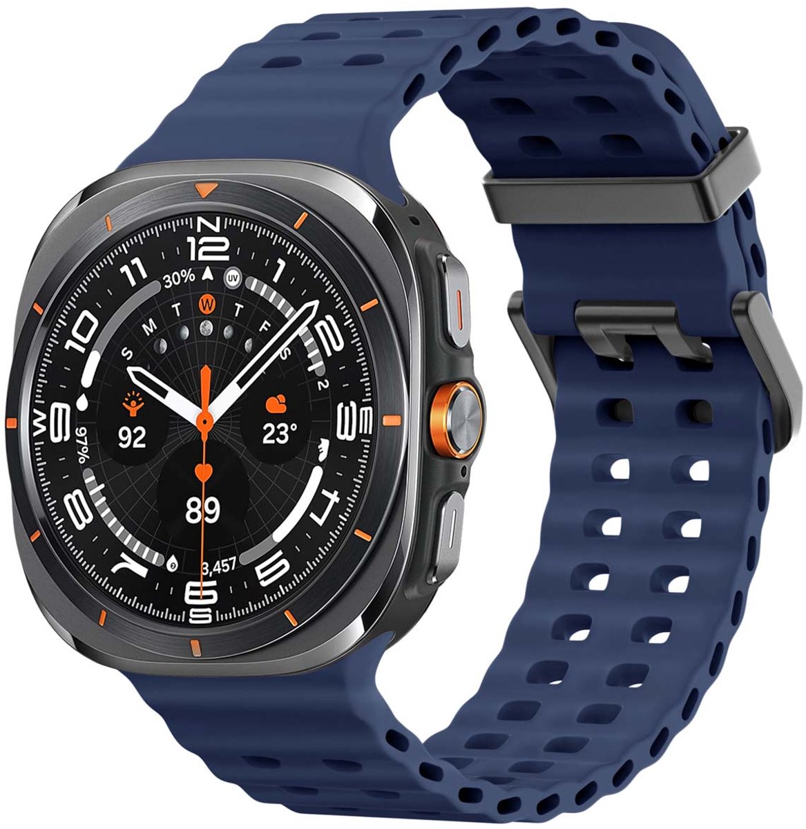 Siliconenband - Geschikt voor Samsung Galaxy Watch Ultra (2024/2025) - Midnight Blue