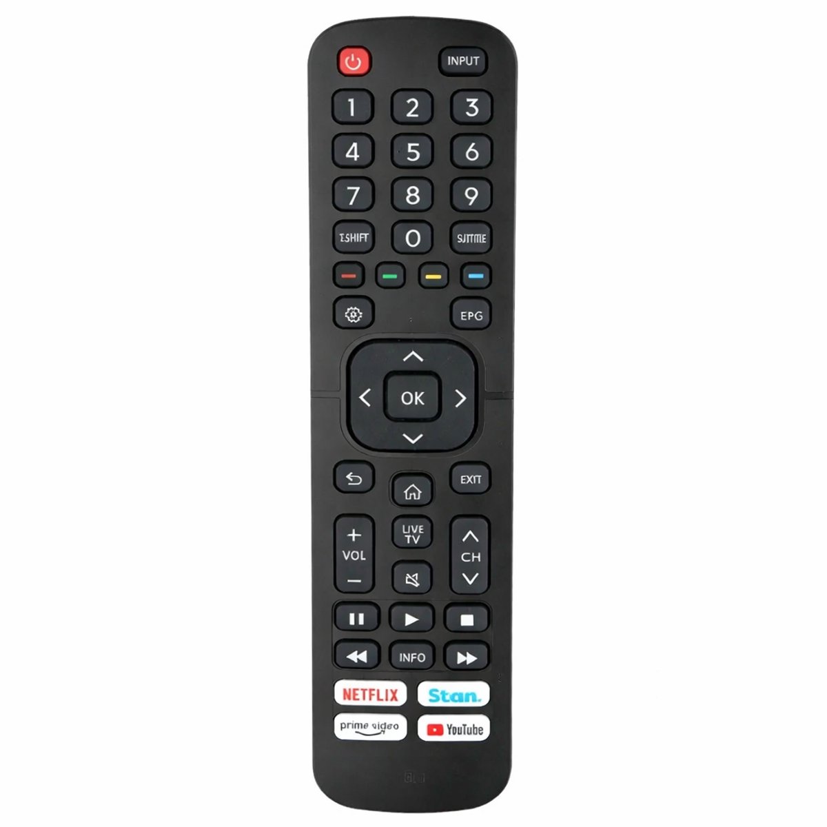 Afstandsbediening voor Hisense HD/Smart TV’s – Draadloos IR – Zwart