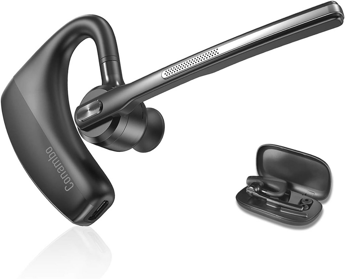 Draadloze Bluetooth headset V5.2 met ruisonderdrukking en dual-microfoon - ideaal voor zakelijk gebruik en onderweg