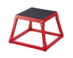 Sprongbox - Plyometrische Opstapbox - Hoogte 30,5 cm - Antislip Oppervlak - Stabiel & Duurzaam - Voor Thuisfitness & Krachttraining - Rood