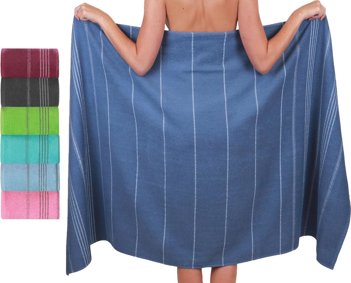 XXL Badhanddoek Strandhanddoek 100% Katoen 90 x 180 cm Blauw