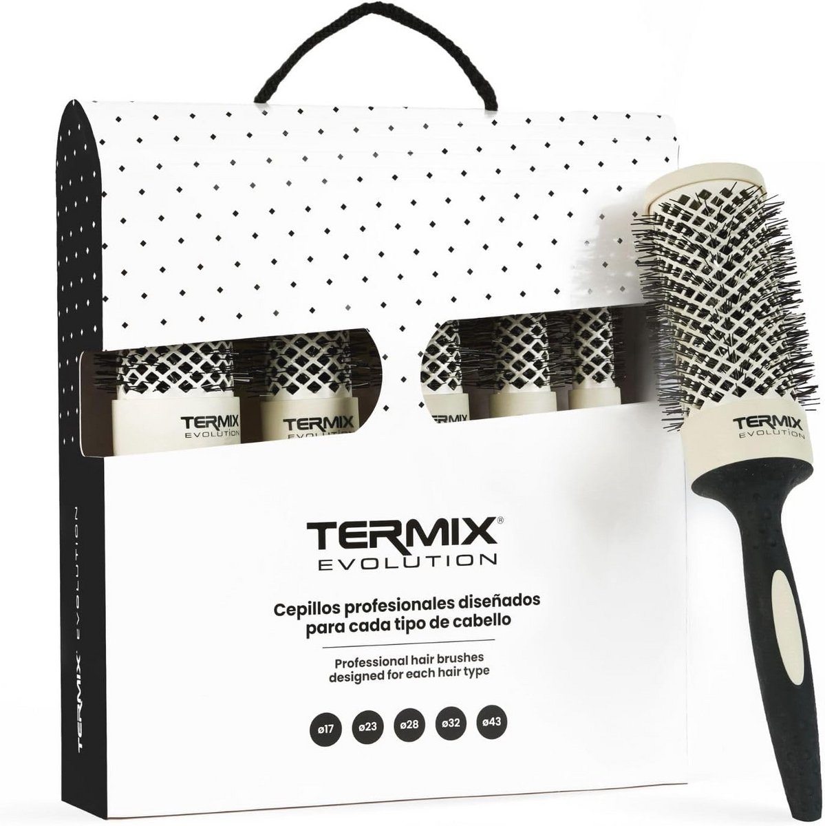 Ronde Thermo-Borstel Set voor Fijn Haar - 5 Stuks