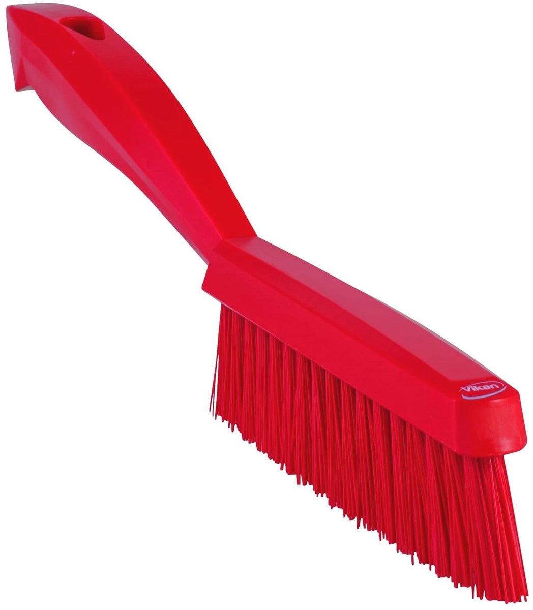 Smalle handborstel met extra harde borstelharen - Rood