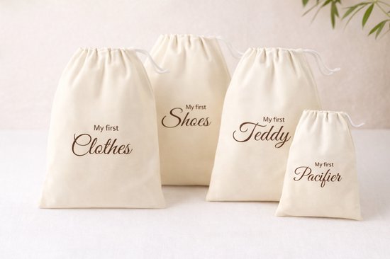 Keepsake Set - 6 Pieces - First Teddy - First Clothes - First Shoes - First Pacifier - Pregnancy Test - Umbilical Cord - Baby Memories van Tempus — afbeelding 2