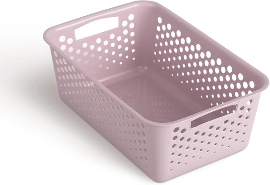 BranQ Home Essential Universele multifunctionele opbergmand in bamboe design, BPA-vrij kunststof, maat M - 5,4 liter, 1 stuk, antraciet